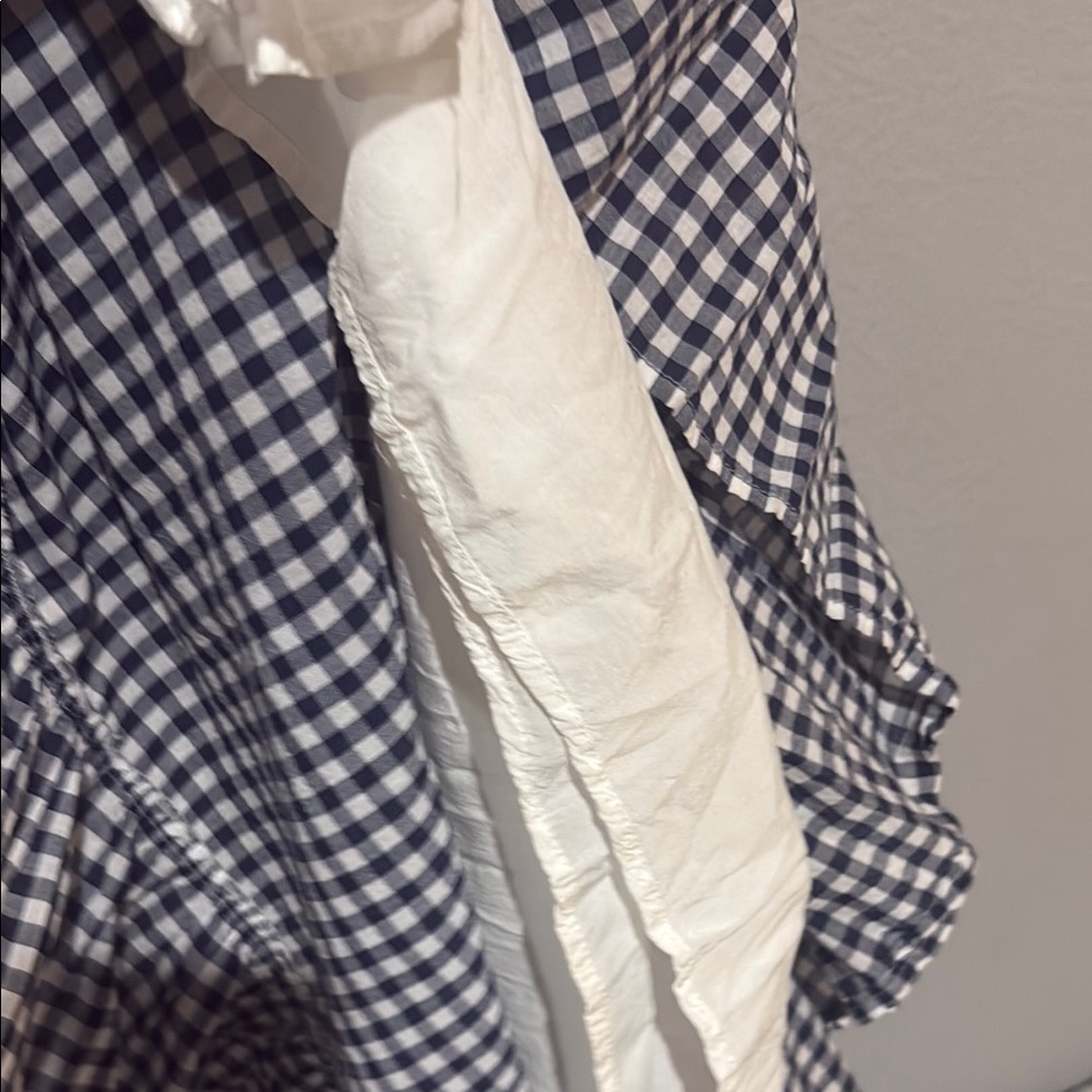 Draper James Blue White Gingham Maxi Dress with Ruffle Hem - Picture 5 of 12